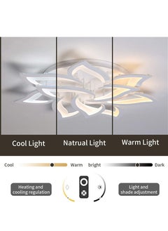 رات سو ضوء سقف LED قابل للتعتيم بتصميم عصري على شكل بتلات أكريليك، ثريا سقف بإضاءة مع جهاز تحكم عن بعد لغرفة المعيشة أو غرفة النوم أو غرفة الطعام  - Image 4