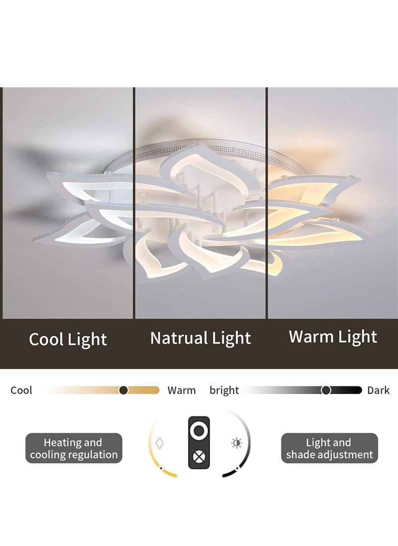 RATSAW Modern Dimmable LED Ceiling Light Acrylic Petals Ceiling Chandelier Lighting Fixture with Remote Control for Living Room Bedroom Dining Room  - Image 4