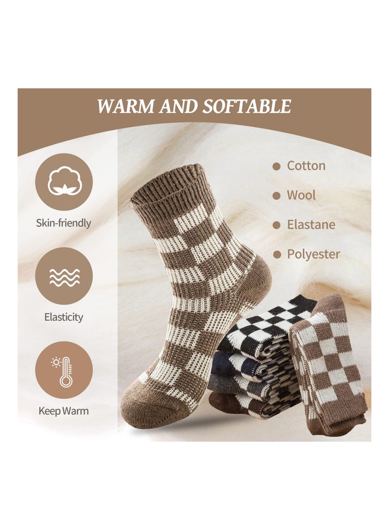 KASTWAVE Men's Thermal Socks, 5 Pairs Thick Cotton Thermal Socks Men's Winter Soft Walking Hiking Socks Men's Heavyweight Comfort Boot Socks for Cold Weather UK 5-10 - Image 2