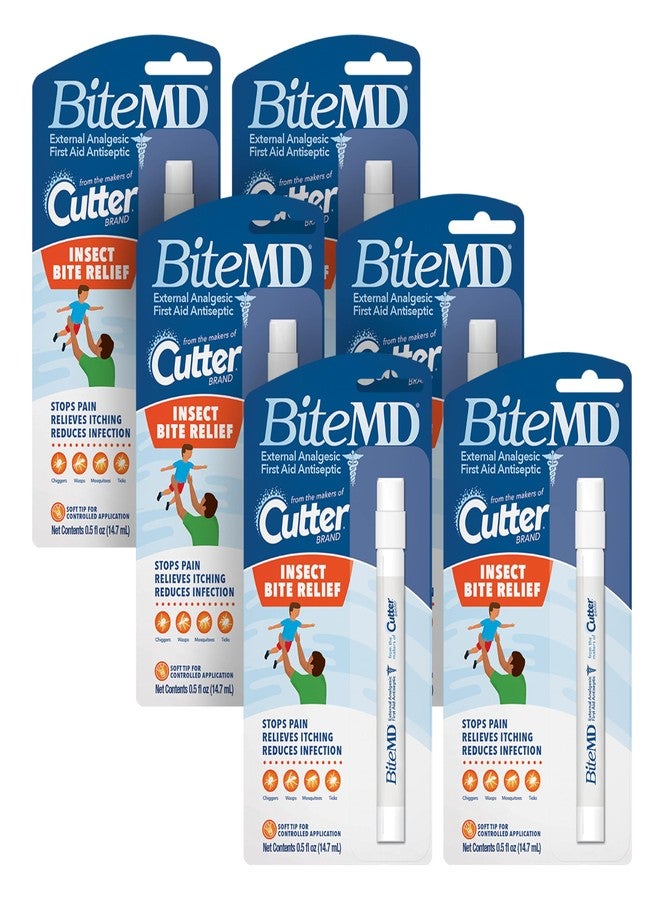 Cutter Bite MD Insect Bite Relief, Stick, 0.5 Fl Ounce, 6-Pack, Plain - Image 1