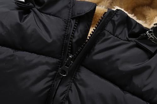 YAGATA Boys Vest Puffer Vest Kids Padded Puffer Vest with Removable Hood Black 2-3T 100 - Image 5