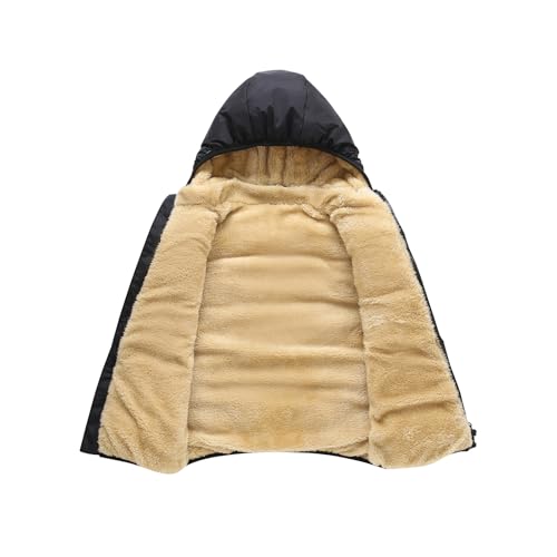 YAGATA Boys Vest Puffer Vest Kids Padded Puffer Vest with Removable Hood Black 2-3T 100 - Image 3