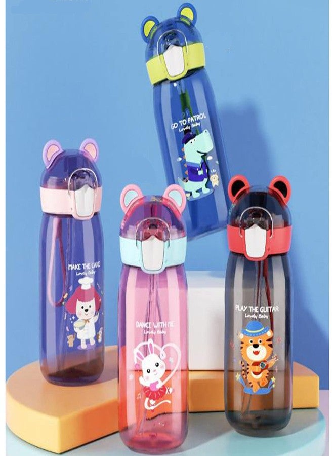 Mayatra's School Bottle for Kids - Anti Leak Kids Cartoon Water Bottle for Children - 400 ML Tritan Sipper Bottle for School Going Kids (Purple) - Image 5