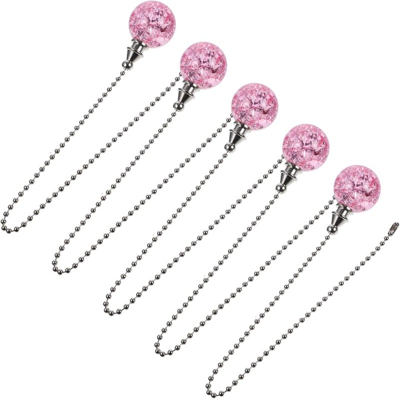 Artibetter 5Pcs Ceiling Fan Pull Chain Extension Elegant Crack Design Decorative Light Fixture Chain Easy to Install - Image 1
