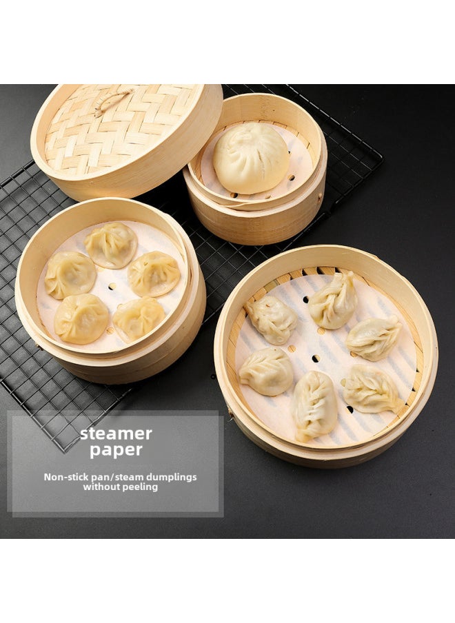 Generic Food Grade Disposable Steamer Paper Non-stick Steaming Paper Household Steamed Bun Paper For Steamed Bread Air Fryer Paper-Color:500 Tablets (family Half A Year Available)-Specifications:11 Inches (28cm)  - Image 4