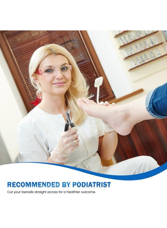 BEZOX Toenail Clippers For Ingrown Toenail Prevention, Straight Blade Podiatrist Nail Clippers For Thick Nails, Ergonomic Finger Nail Clippers For Adults, Seniors, Men And Women - Black - Image 2