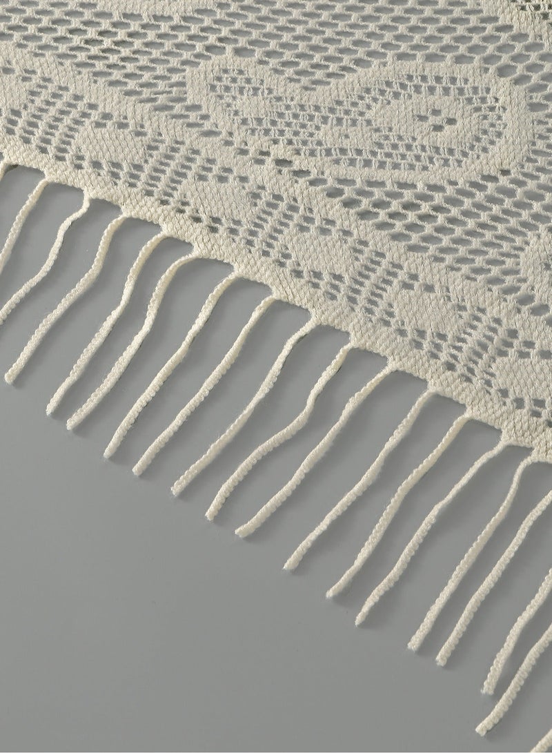 ISI New Women Solid Color Triangle Tassel Knit Scarf, Cashew Pattern Plain Knitted Wrap Triangle Shawl - Image 4