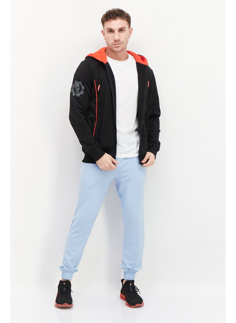 Gears of War Men Hooded Graphic Print Long Sleeves Sweatshirts, Black  - Image 5
