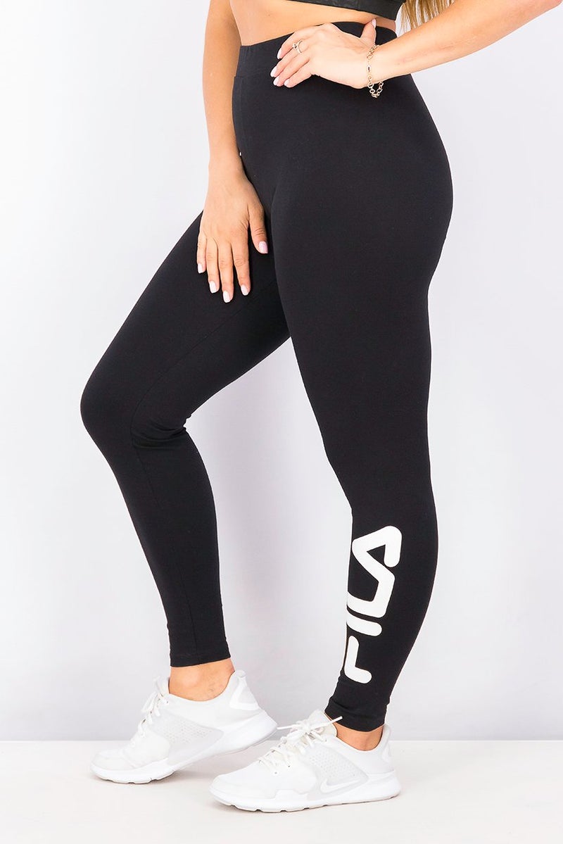 FILA Women Regular Fit Training Leggings, Black - Image 3