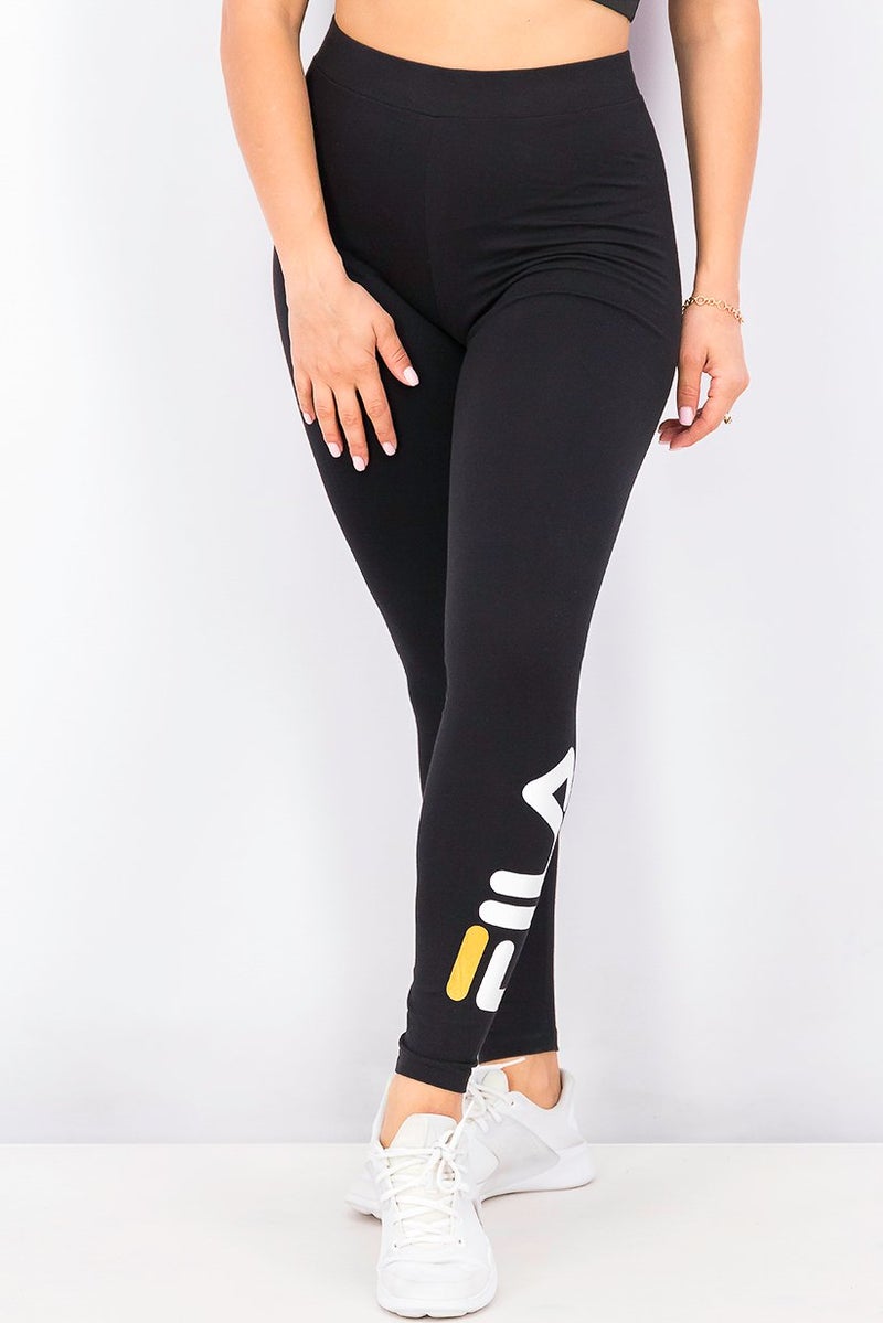 FILA Women Regular Fit Training Leggings, Black - Image 1