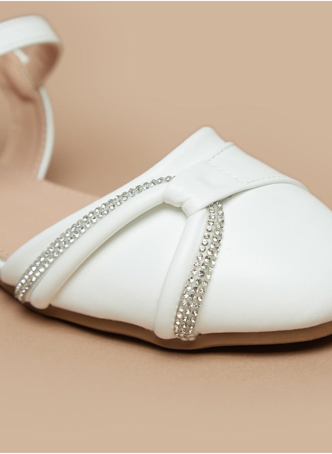 Flora Bella By Shoexpress - Girl's Embellished Ballerinas With Hook And Loop Closure Ramadan Collection - Image 1