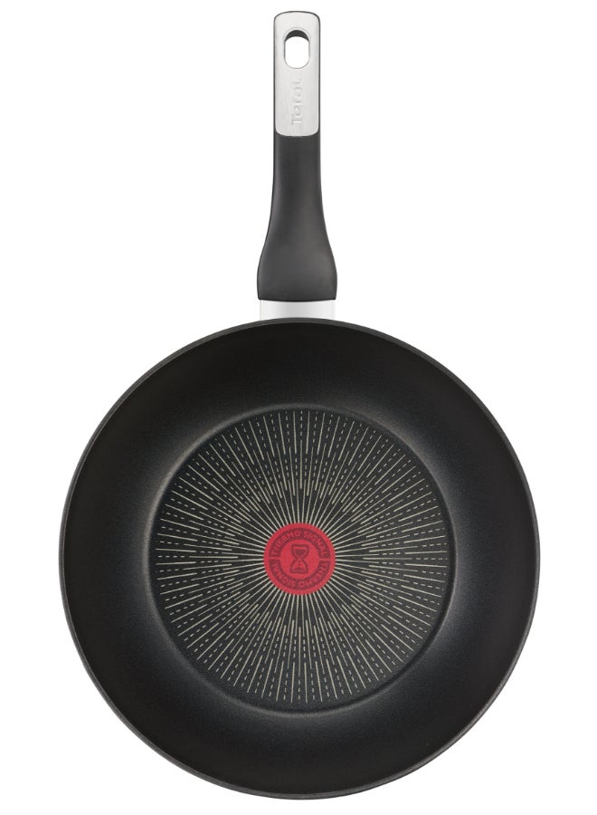 TEFAL Wok Pan | UNLIMITED Wok Frying Pan 28 cm | Scratch resistance | 100% safe non stick coating | Thermo signal™ | Perfect searing | Made in France | Induction | 2 Years Warranty | G2551902 Black - Image 3