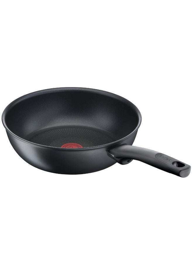 TEFAL Wok Pan | UNLIMITED Wok Frying Pan 28 cm | Scratch resistance | 100% safe non stick coating | Thermo signal™ | Perfect searing | Made in France | Induction | 2 Years Warranty | G2551902 Black - Image 2