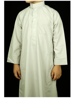 ثوب سعودي شبابي سادة زرار من مقاس 42 الى 52