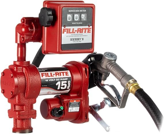 FILL RITE Fill-Rite FR1211H 12V 15 GPM Fuel Transfer Pump with Standard Mechanical Meter Package, Gallons | Gasoline, Diesel, Kerosene, Ethanol & Methanol Blends & Biodiesel - Image 2