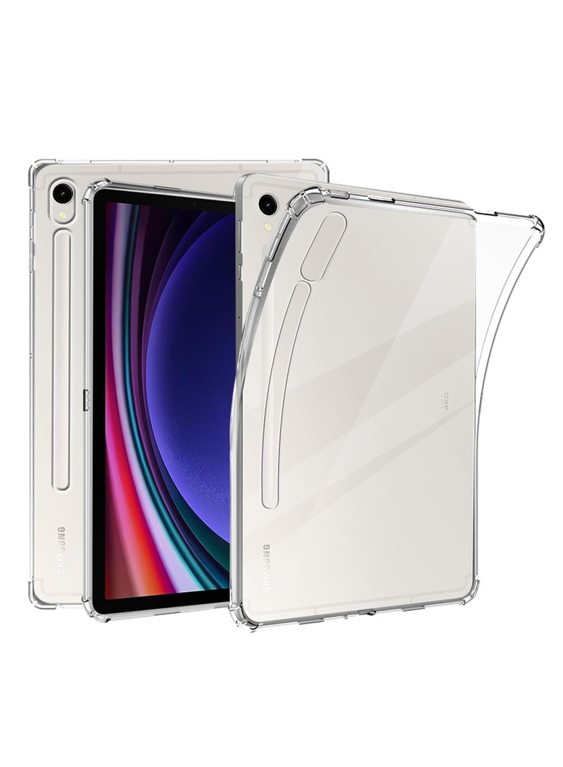 Compatible with Samsung Galaxy Tab S9 Tablet Case, Flexible TPU Ultra Slim Reinforced Corners Clear Protective Cover Crystal Shockproof Rugged Back Case for Samsung Galaxy Tab S9 - Image 1