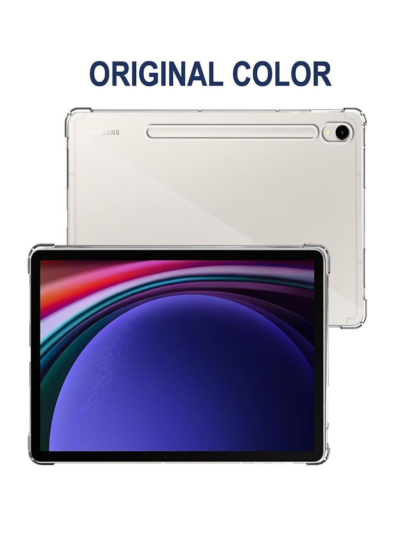 Compatible with Samsung Galaxy Tab S9 Tablet Case, Flexible TPU Ultra Slim Reinforced Corners Clear Protective Cover Crystal Shockproof Rugged Back Case for Samsung Galaxy Tab S9 - Image 3