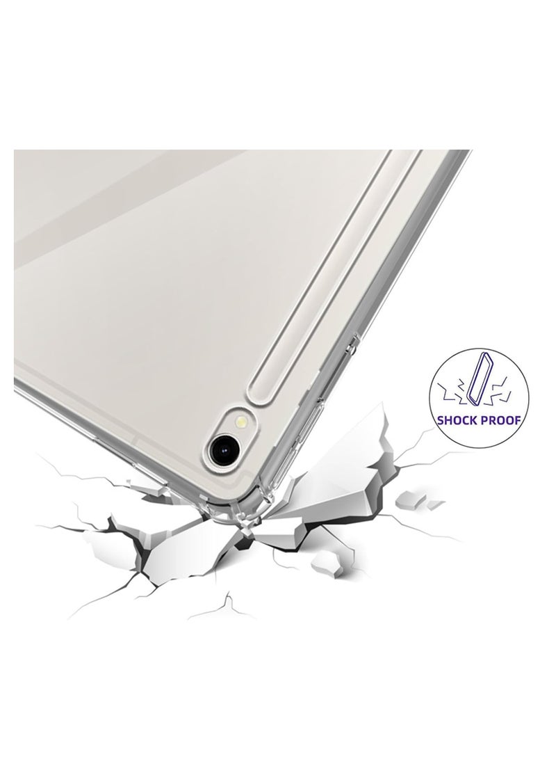 Compatible with Samsung Galaxy Tab S9 Tablet Case, Flexible TPU Ultra Slim Reinforced Corners Clear Protective Cover Crystal Shockproof Rugged Back Case for Samsung Galaxy Tab S9 - Image 2