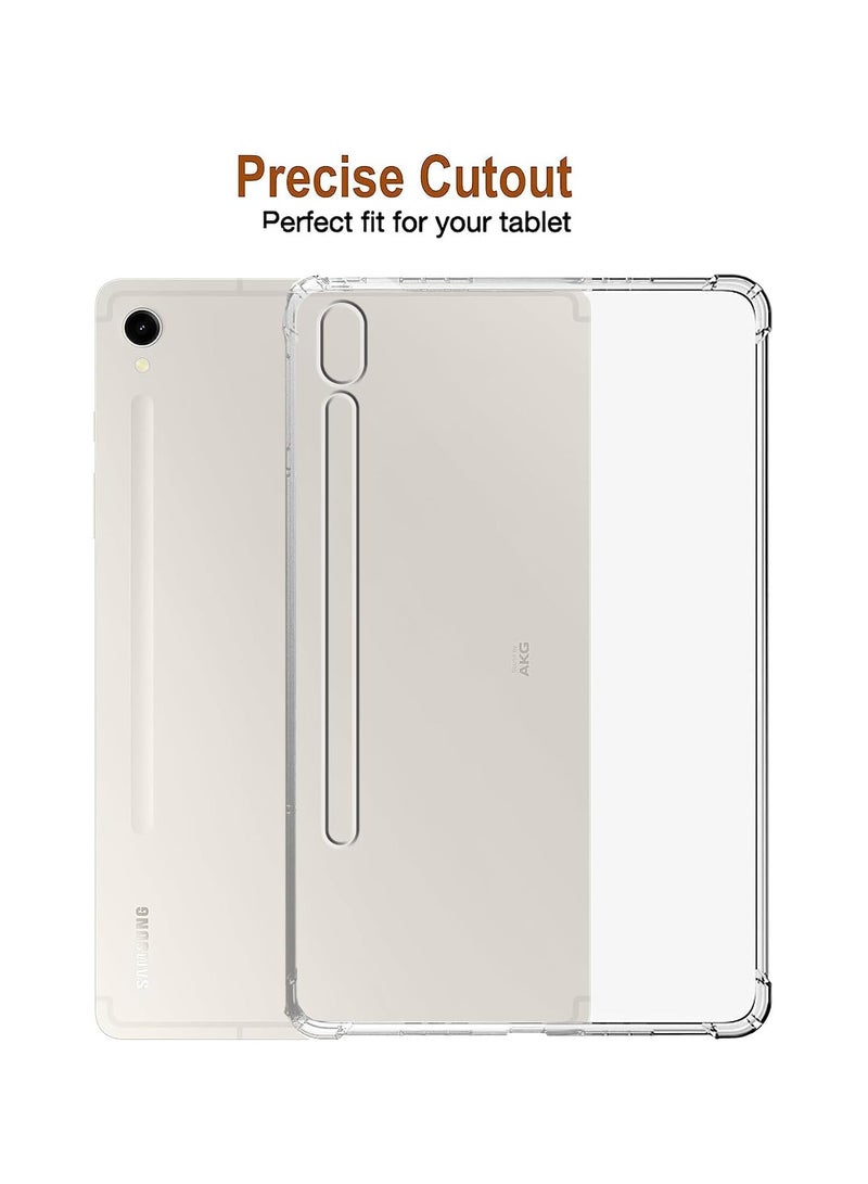 Compatible with Samsung Galaxy Tab S9 Tablet Case, Flexible TPU Ultra Slim Reinforced Corners Clear Protective Cover Crystal Shockproof Rugged Back Case for Samsung Galaxy Tab S9 - Image 5