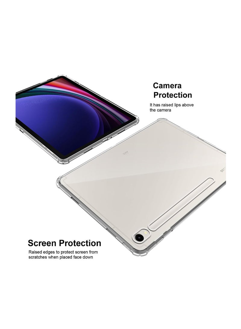 Compatible with Samsung Galaxy Tab S9 Tablet Case, Flexible TPU Ultra Slim Reinforced Corners Clear Protective Cover Crystal Shockproof Rugged Back Case for Samsung Galaxy Tab S9 - Image 4