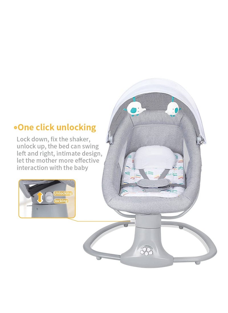 Mastela Mastela Baby Swing for Infants Rocking Chair with Remote Control 3-in-1 Adjustable backrest Baby Bouncer Electric Adjustable Rocking Chair  - Image 2