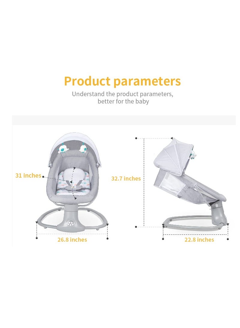 Mastela Mastela Baby Swing for Infants Rocking Chair with Remote Control 3-in-1 Adjustable backrest Baby Bouncer Electric Adjustable Rocking Chair  - Image 3