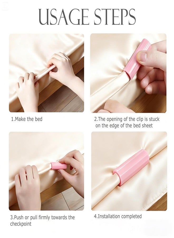 VRSHMB Combo Bed Sheet Grippers, 8 Bed Sheet Holders and 4 Bed Sheet Straps, Adjustable Multi-Purpose Bed Sheet Clips, Double Fixation Effect, Non-Damaging to Sheets (White+8pcs) - Image 5