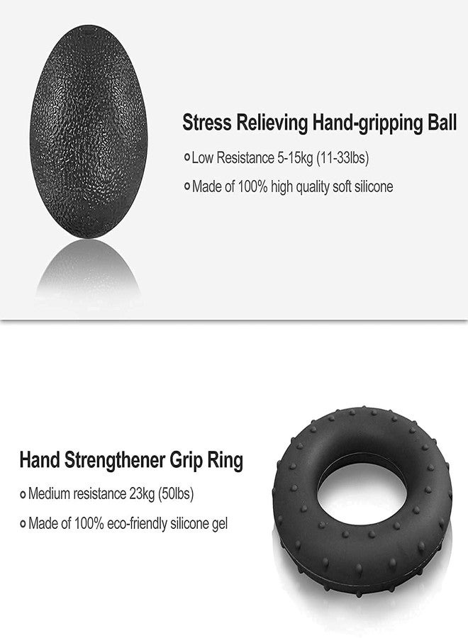 Stadash Adjustable Hand Grip Strengthener Set - Finger Exercise Power Hand Gripper Forearm Strengthener Wrist Workout Resistance Grip Trainer Non-Slip Gripper for Men Home & Gym Strength Training - Image 3