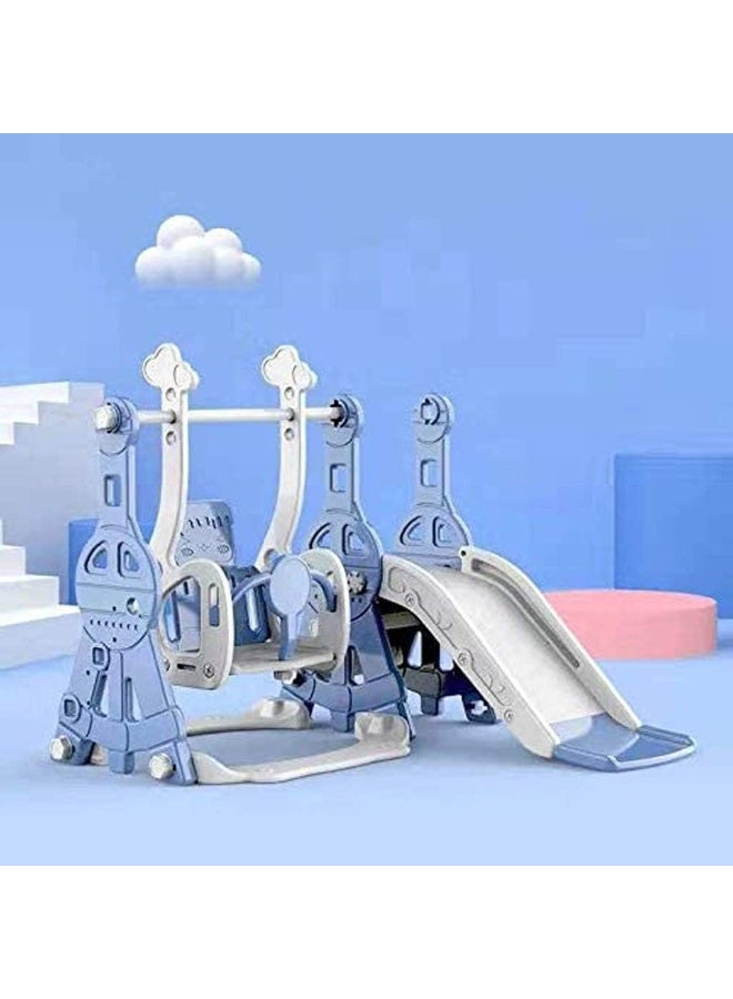 Rainbow Toys Toddler Mini Multi-Function Slide and Swing Playset Plastic Toy, Blue, UMR1RW16341c - Image 3