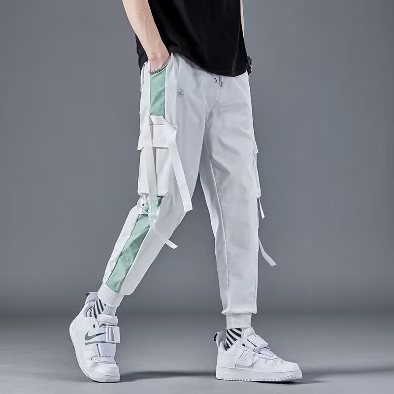 Japanese Style Work Pants Mens Spring and Autumn New Fashion Brand Pants Casual Pants American Style plus size Loose Hallen Covers-Black - Image 4
