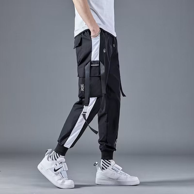 Japanese Style Work Pants Mens Spring and Autumn New Fashion Brand Pants Casual Pants American Style plus size Loose Hallen Covers-Black - Image 5