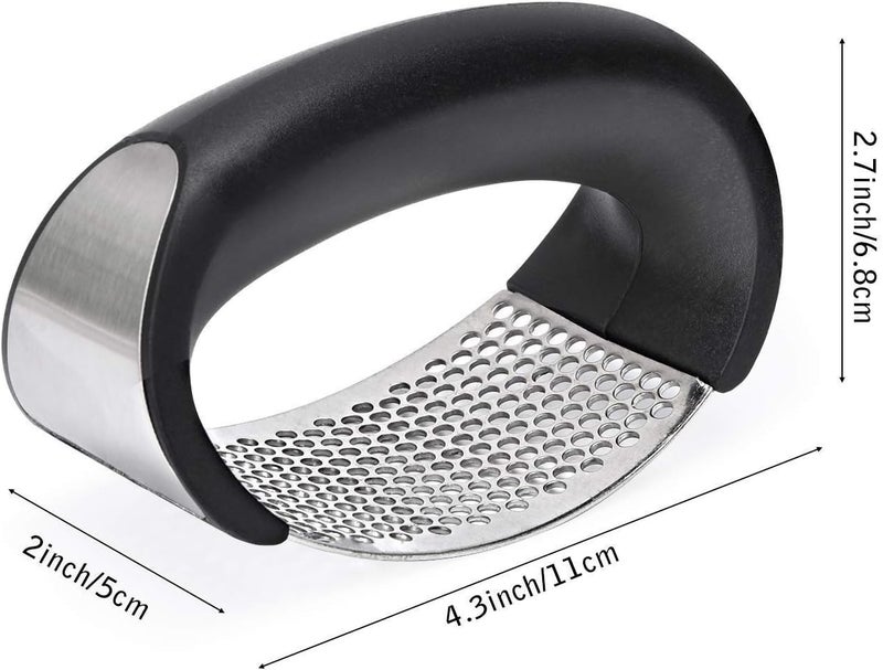 Stainless Steel Garlic Press Garlic Press Crusher Manual Garlic Press Hand Press Garlic Crusher Chopper Round - Image 5