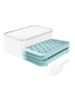 Round Ice Cube Tray, Ice Ball Maker Mould for Refrigerator, Ice Cube Tray Maker 66PCS Spherical Ice Cubes, 2 Trays, 1 Ice Bucket and Scoop