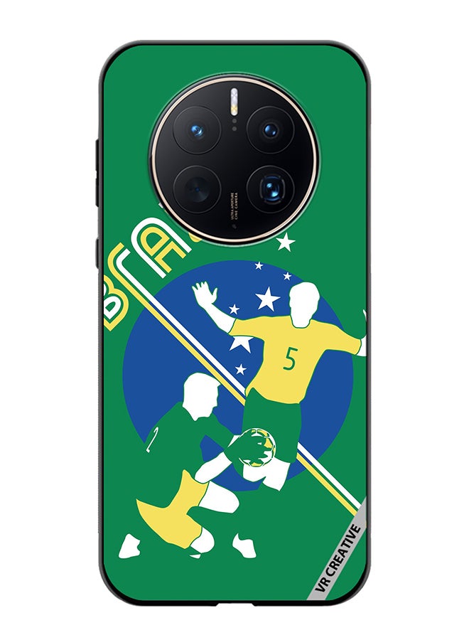 VR CREATIVE Protective Case Cover For Huawei Mate 50 Pro Brazil Football Soccer Players Design Multicolour - Image 1