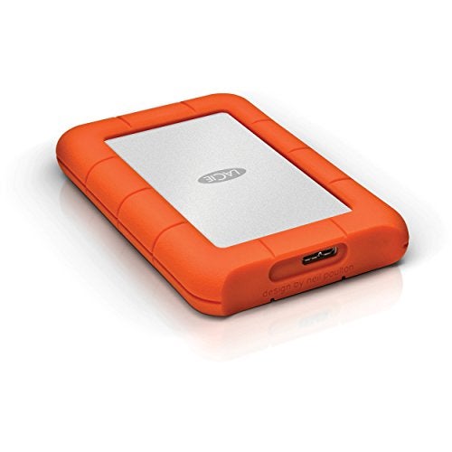 LaCie LAC301558 Rugged Mini USB 3.0 Portable External HD, Orange, 1TB - Image 1