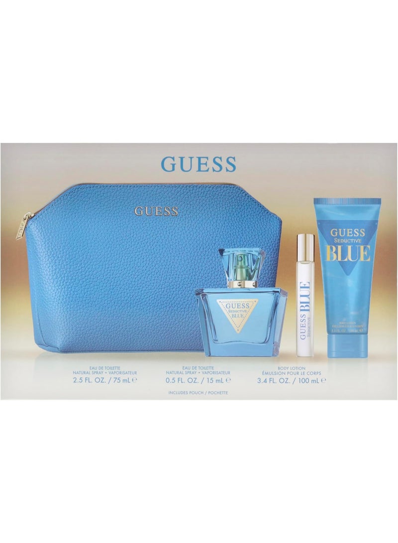 Guess Seductive Blue 4-Piece Gift Set for Women – EDT - Image 2