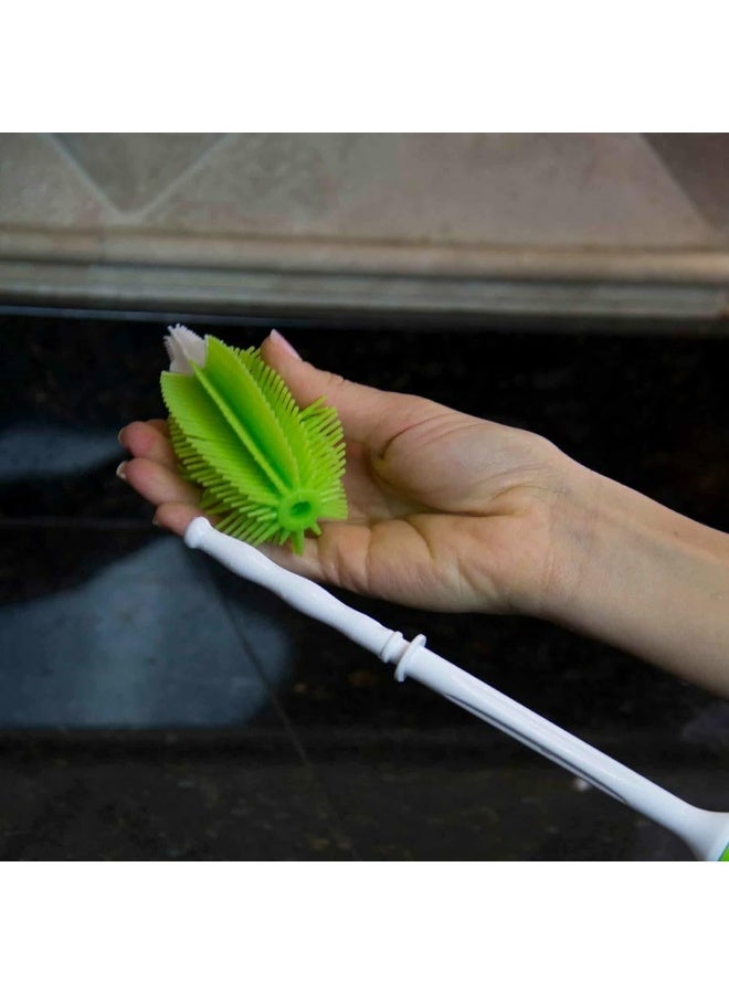 Innobaby 2-in-1 Silicone Bottle Brush, Green - Image 5