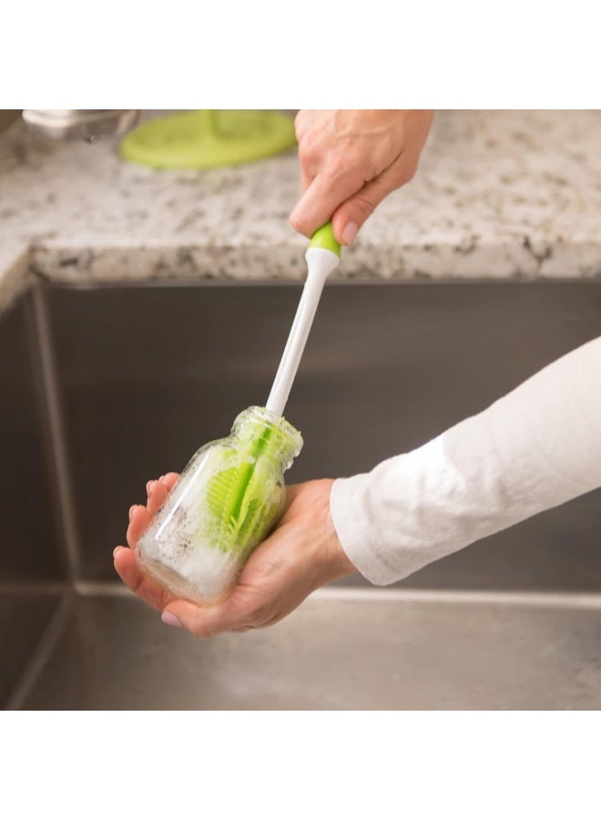 Innobaby 2-in-1 Silicone Bottle Brush, Green - Image 4