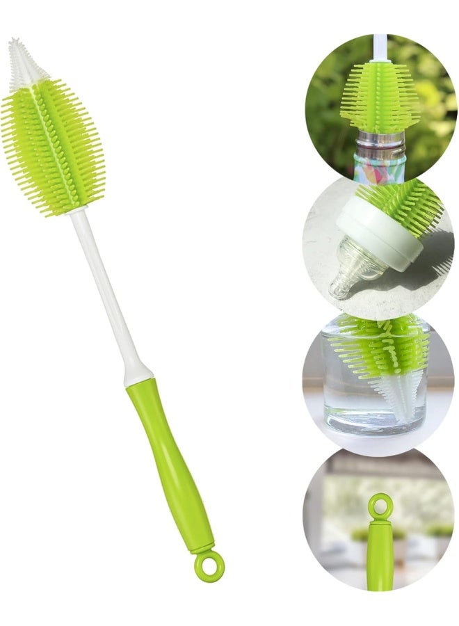 Innobaby 2-in-1 Silicone Bottle Brush, Green - Image 1
