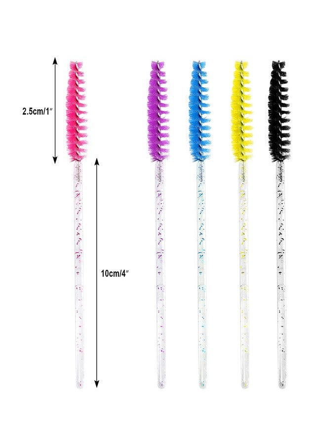GoWorth 200 PCS Disposable Crystal Eyelash Mascara Brushes Wands for Eye Lash Extension, Eyebrow and Makeup (Blue) - Image 2
