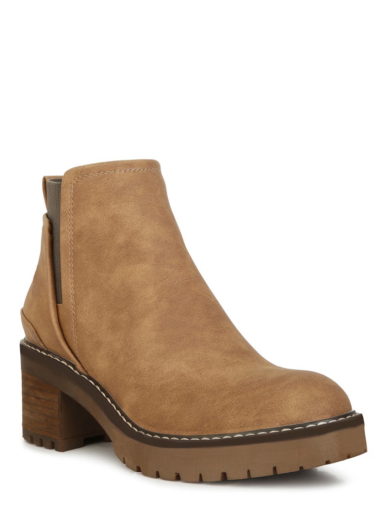 London Rag Brown Chunky Heel Ankle Boots  - Image 2