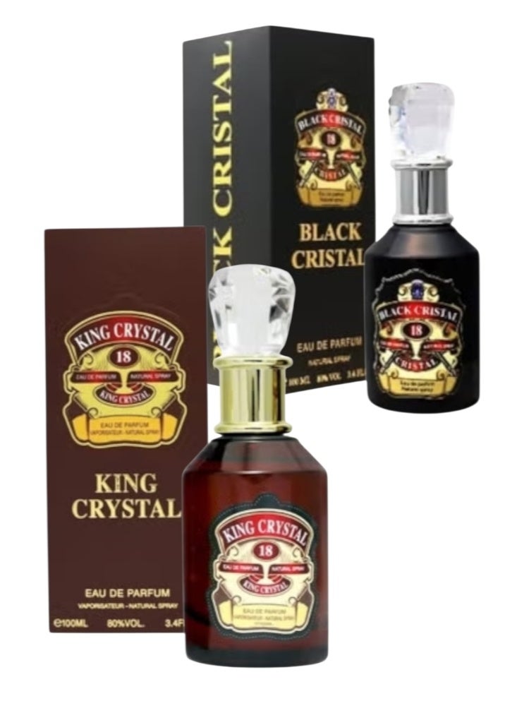 ريافا قطعتان من العطر (بلاك كريستال وكينج كريستال) 2 × 100 مل - Image 1