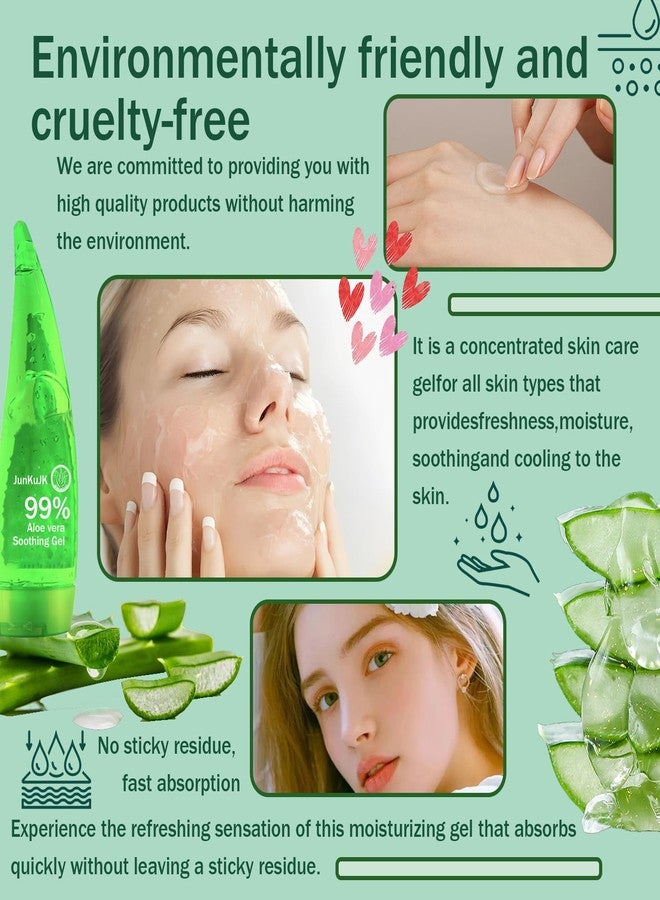 JunKuJK 99% Purity Aloe Vera Gel,260ml - Hydrating Aloe Vera Gel for Face and Skin,No Sticky Moisturizing Aloe Gel A - Image 5