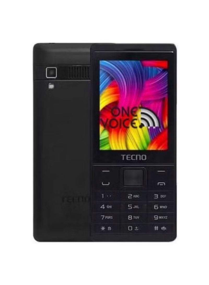 تكنو Mobile Phone Tecno T528 Dual SIM 2.8 inch Display 2500mAh Battery FM Radio Lights Torch -Black - Image 2