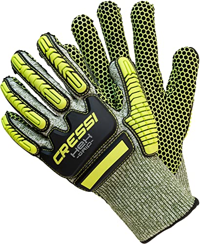 Cressi HEX Grip Gloves Lime L - Image 1