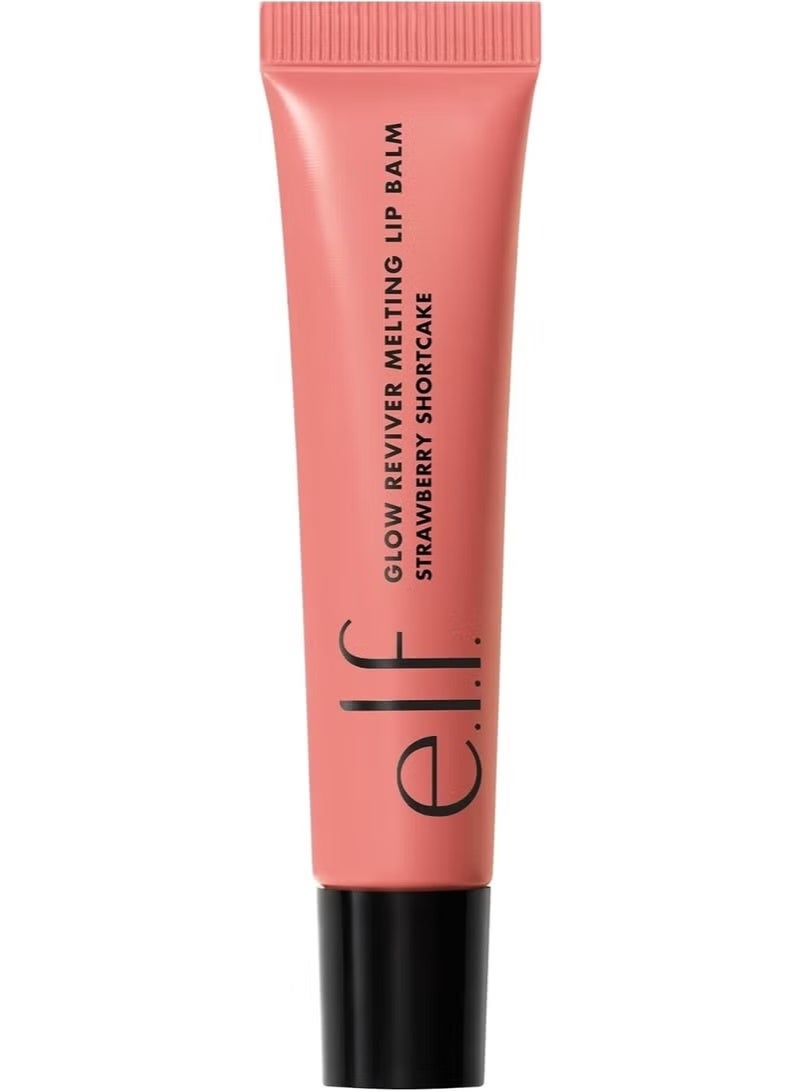 elf Glow Reviver Melting Lip Balm, Hydrating Tinted Lip Balm For A Glossy Finish & Soft, Supple Lips,(Strawberry Shortcake) - Image 4