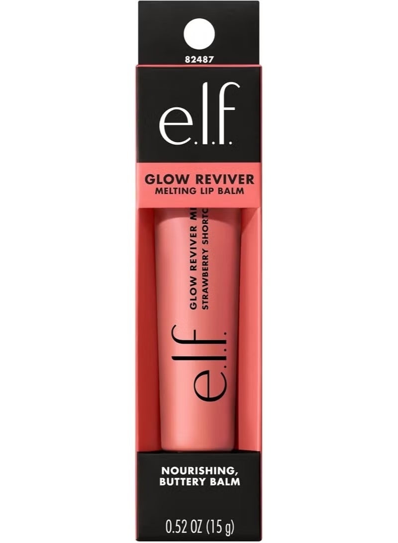 elf Glow Reviver Melting Lip Balm, Hydrating Tinted Lip Balm For A Glossy Finish & Soft, Supple Lips,(Strawberry Shortcake) - Image 2