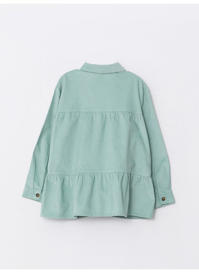 LC WAIKIKI - Basic Long Sleeve Velvet Girl Shirt - Image 1