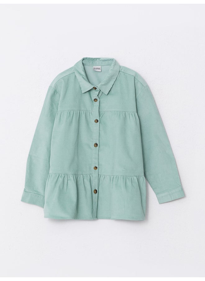 LC WAIKIKI - Basic Long Sleeve Velvet Girl Shirt - Image 1