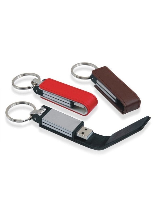 Leather USB Flash Drive Gift 16G Leather Leather Leather Set Custom Business Office Personality USB Flash Drive Logo Souvenir USB Flash Drive-Capacity:16GB - Image 5
